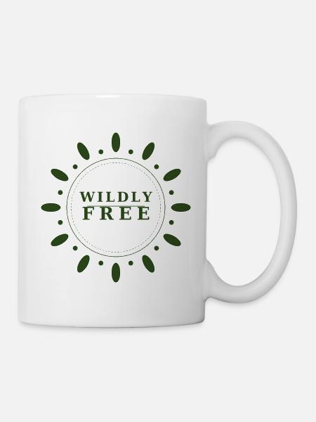 wildly free wreath - Tasse - Weiß