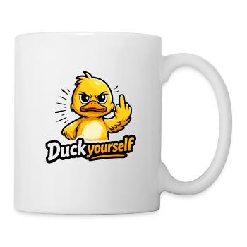 Cheeky duck with attitude - Mug - white - Right