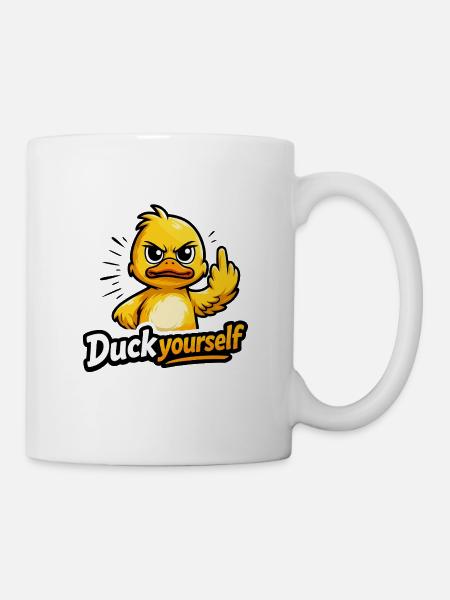 Cheeky duck with attitude - Mug - white