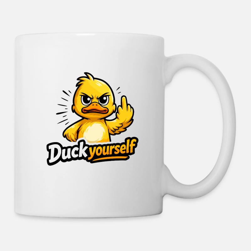 Canard coquin avec de l’attitude - Mug blanc - blanc