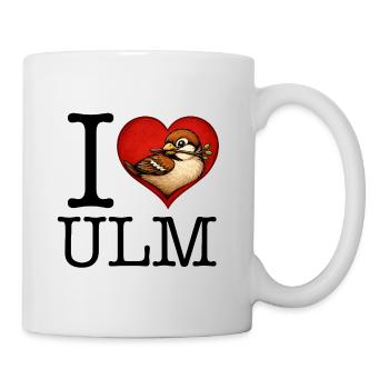 Ulm Motif 6 Ulmer Spatz I Love Ulm Design - Mug - white - Right