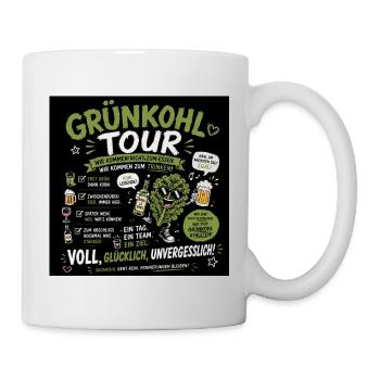 Grünkohl Tour Motiv - Tasse - Weiß - Rechts