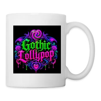 Gothic Halloween Neon Heart - Mug - white - Right
