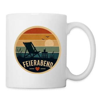 Feierabend Retro - Tasse - Weiß - Rechts