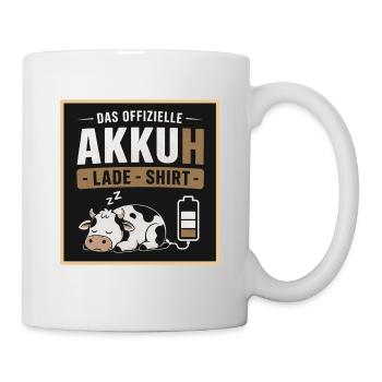 Offizielles Akkuh lade Shirt - Tasse - Weiß - Rechts