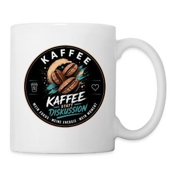 Kaffee Diskussion - modern - Tasse - Weiß - Rechts