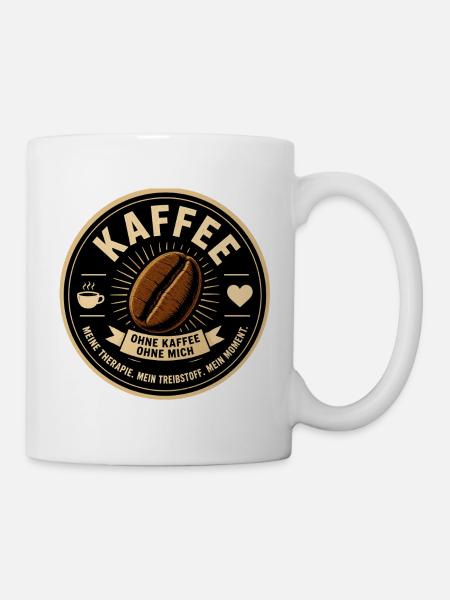 Kaffee Therapie - Tasse - Weiß