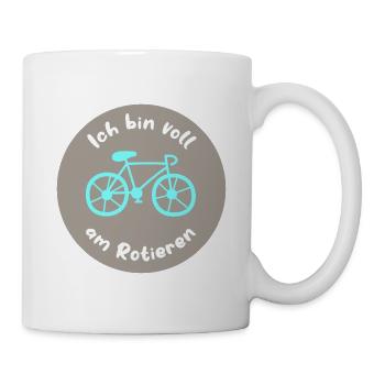 Fahrrad Rennrad coole Sprüche Stimmung Bürohumor  - Tasse - Weiß - Rechts