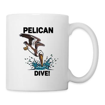 Pélican Brun Plongeon Mer Dive Pelican - Mug blanc - blanc - Droite