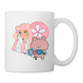 Kawaii Bear & Inclusive Tea Time - Mug - white - Right
