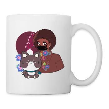 Kawaii Shiba & Blue Prosthetic Paw - Mug - white - Right