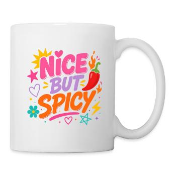 "Nice But Spicy" - Colorful, cheeky and full of energy. - Mug - white - Right
