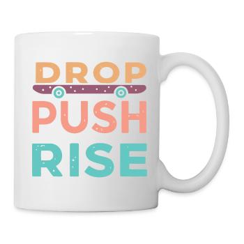 Drop Push Rise Skateboard - Mug blanc - blanc - Droite