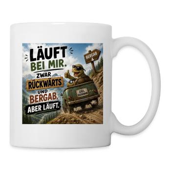 Läuft Mir Rückwärts Bergab - Tasse - Weiß - Rechts