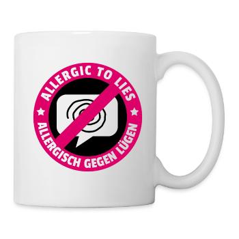 Allergisch gegen Lügen - Tasse - Weiß - Rechts