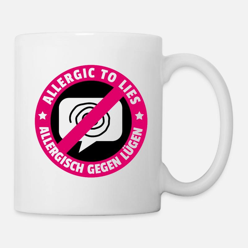Allergic to lies - Mug - white