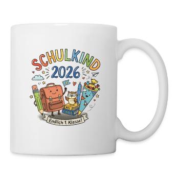 Schulkind 2026 - Tasse - Weiß - Rechts