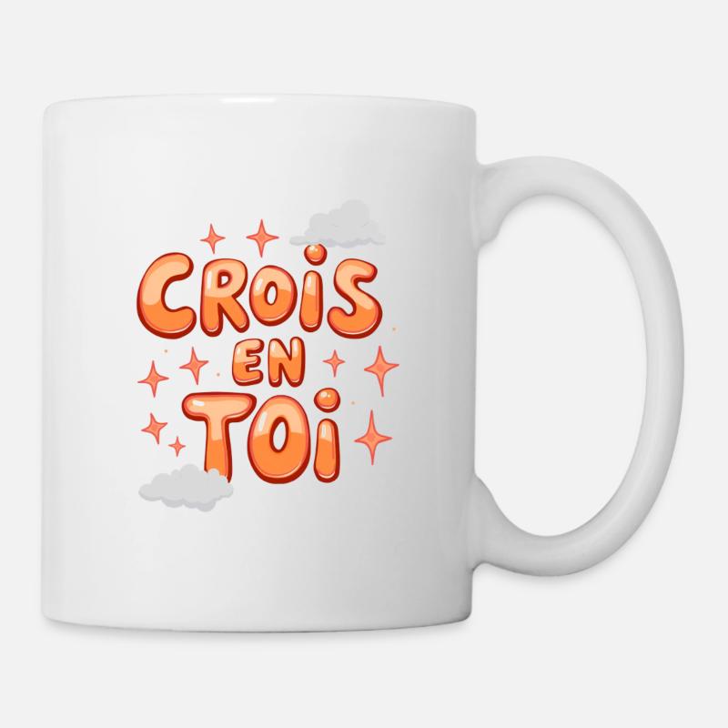 Crois en toi - Typo Bulle - Mug blanc - blanc