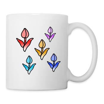 Fleur - Mug blanc - blanc - Droite