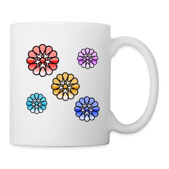 Fleur - Mug blanc - blanc - Droite