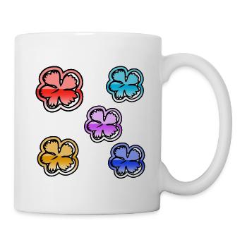 Fleur - Mug blanc - blanc - Droite