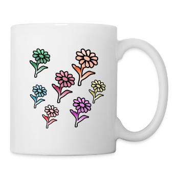 Fleur - Mug blanc - blanc - Droite