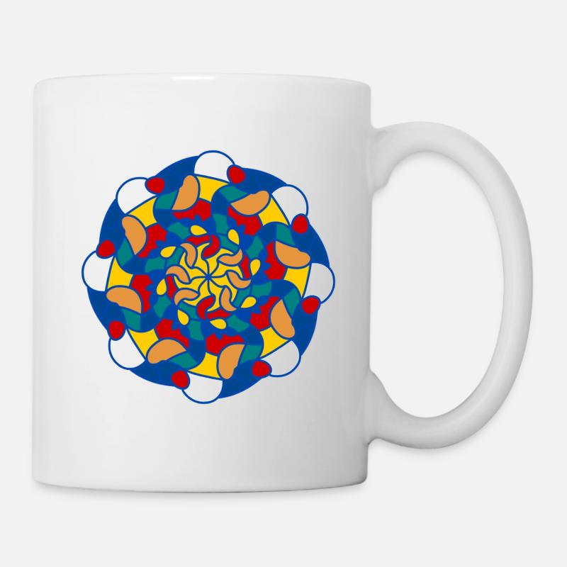 Mandala éclatant kaleidoscope - Mug blanc - blanc