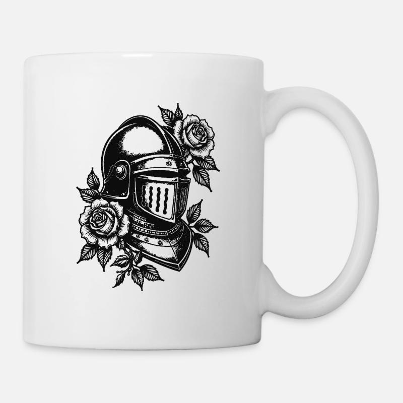 Rose Knight Helmet - Mug - white