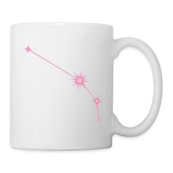 Widderstern Sternbild Tierkreiszeichen Pastellrosa - Tasse - Weiß - Rechts