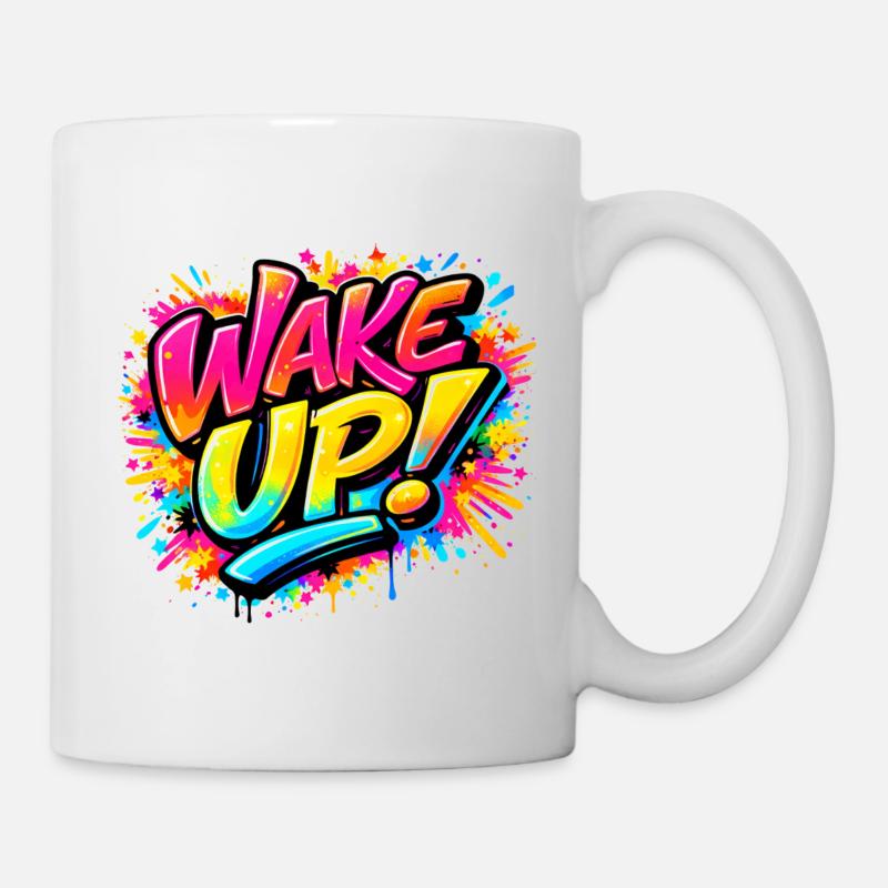 Wake_Up - Tasse - Weiß