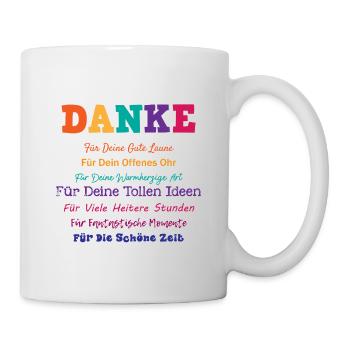 Besten Freund Kollegen Spruch Dankeschön Geschenk - Tasse - Weiß - Rechts