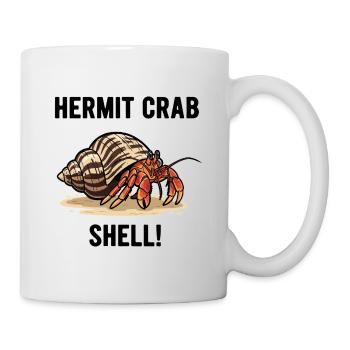 Bernard-l'ermite-Muschel-Einsiedlerkrabbe - Tasse - Weiß - Rechts