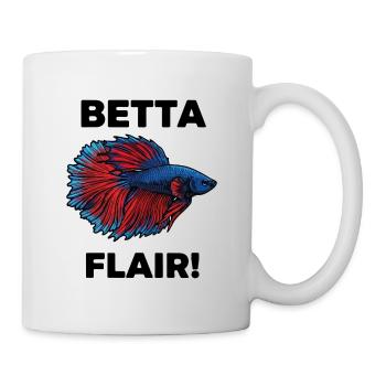 Kampffisch-Betta-Flair-Aquarium - Tasse - Weiß - Rechts