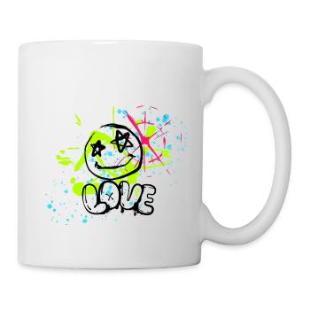 Neon Splatter Chaos - Tasse - Weiß - Rechts