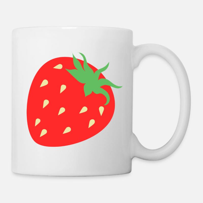 Frische Erdbeer Grafik - Tasse - Weiß