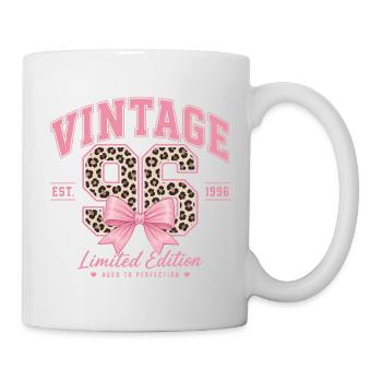 Vintage Leoparden 96 Pink Limited - Tasse - Weiß - Rechts