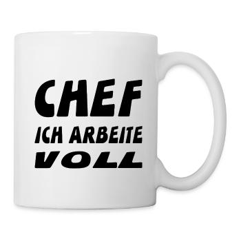 Chef - Tasse - Weiß - Rechts