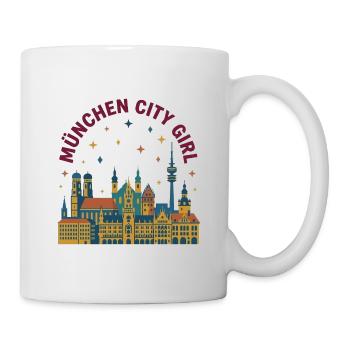 Munich City Girl Skyline - Mug - white - Right