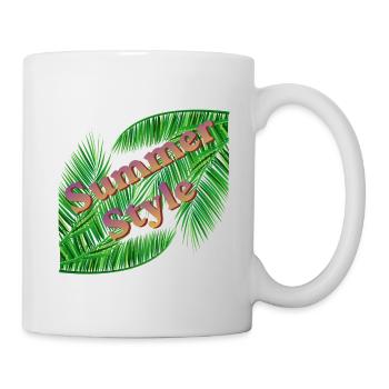 Summer style with palm trees - Mug - white - Right