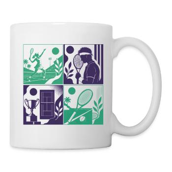 TENNISWELT – wb KI generiert - Tasse - Weiß - Rechts