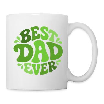 Best Dad Ever - Best Dad Retro Design Green - Mug - white - Right