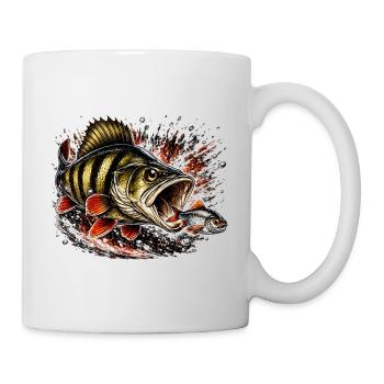 Explosives Barsch-Raubtierfisch-Design - Tasse - Weiß - Rechts