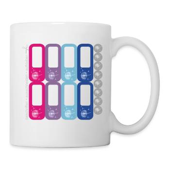 DIY Namensaufkleber Pusteblume - 16 er Set - Tasse - Weiß - Rechts