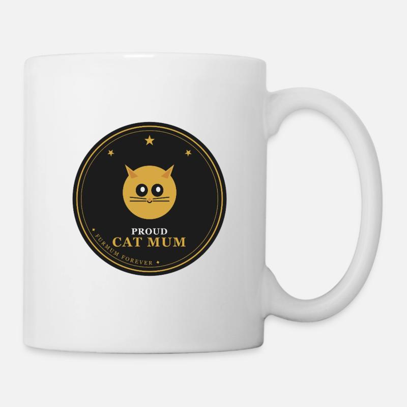 Proud Cat Mum Emblem - Mug - white