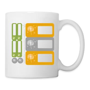 DIY Namensaufkleber Pusteblume - 9 er Set - Tasse - Weiß - Rechts