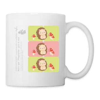 DIY - Schuhaufkleber Igel & Fliegenpilz rosa grün - Tasse - Weiß - Rechts