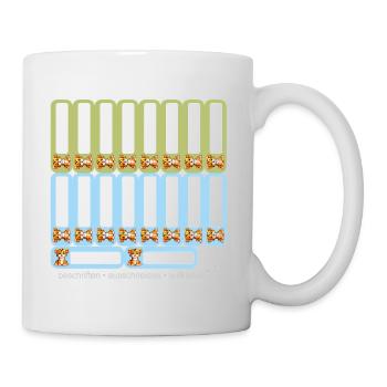 DIY Schulaufkleber Säbelzahntiger - 18 er Set - Tasse - Weiß - Rechts