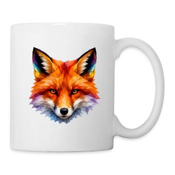 Colored Polygon Fox Head - Mug - white - Right