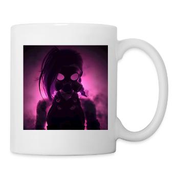 Neon-Gasmaske im Nachtlicht - Tasse - Weiß - Rechts