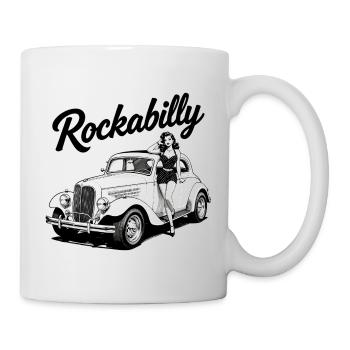 Rockabilly Pin-Up & Design de voitures classiques Hot Rod - Mug blanc - blanc - Droite